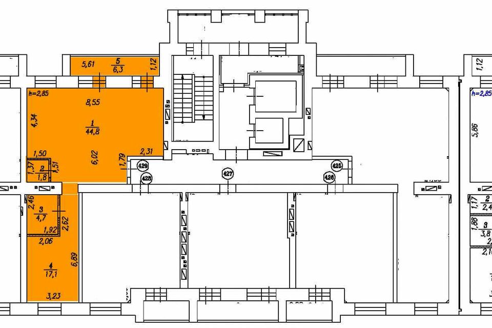 Продаётся 3-комнатная квартира, 68.4 м²