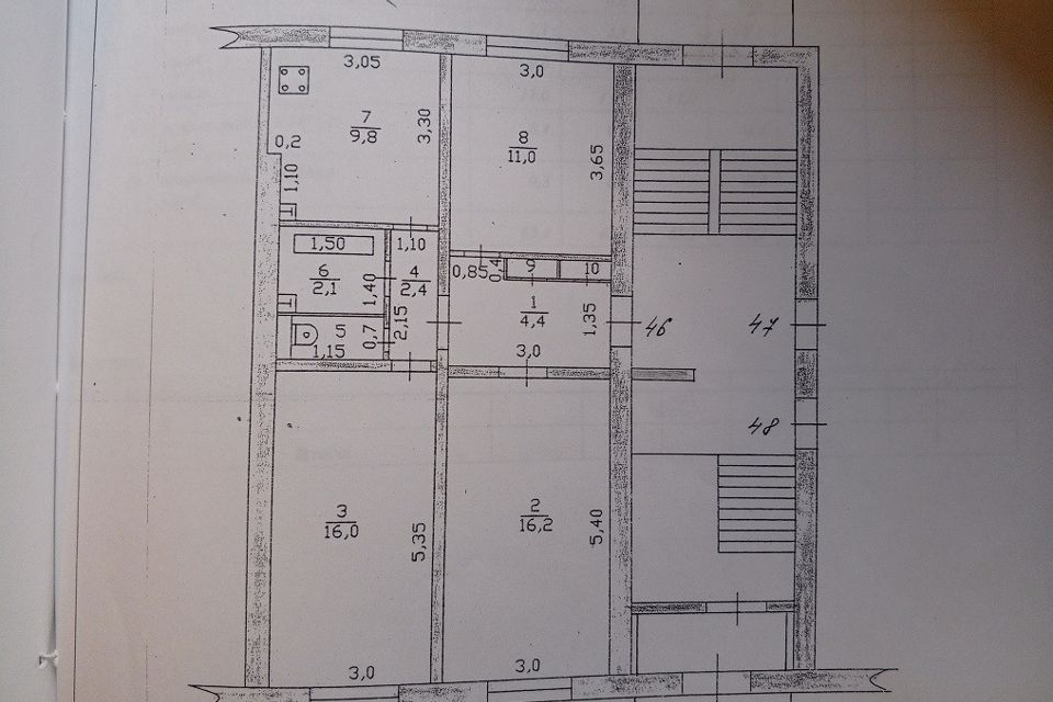 Продаётся 3-комнатная квартира, 64.8 м²