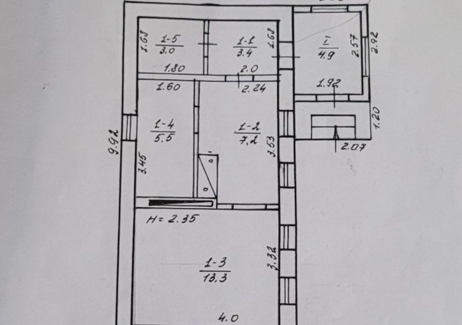 Продаётся 1-этажный дом, 32.4 м²