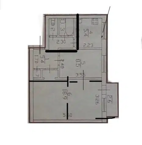 Продаётся 2-комнатная квартира, 42 м²