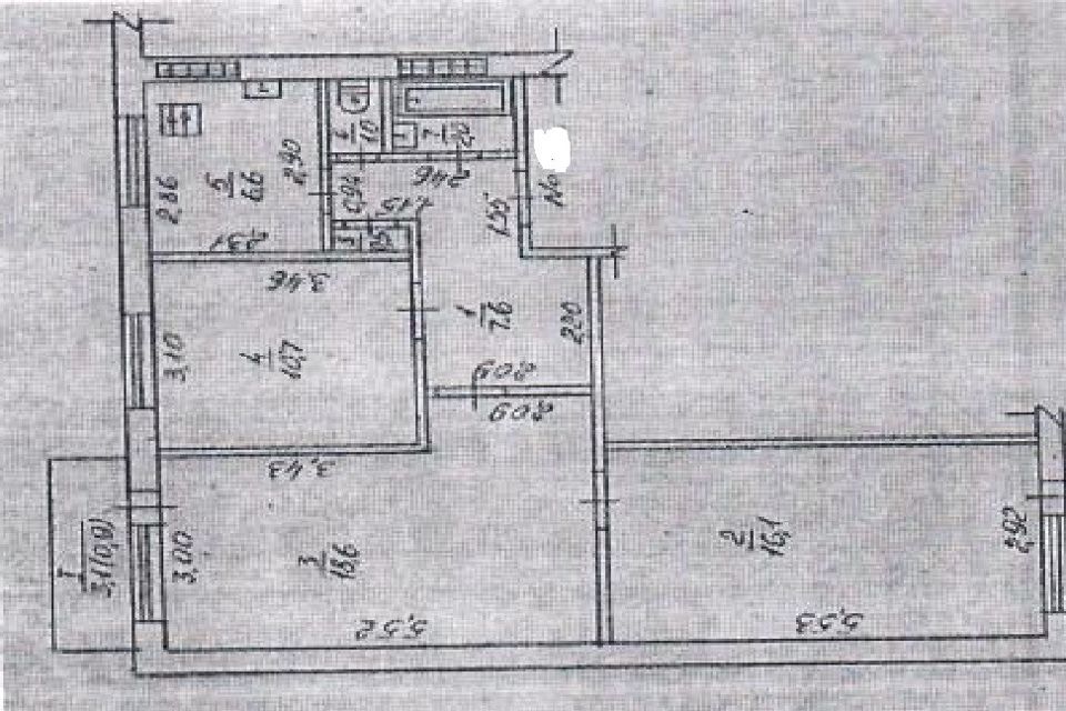 Продаётся 3-комнатная квартира, 64.9 м²