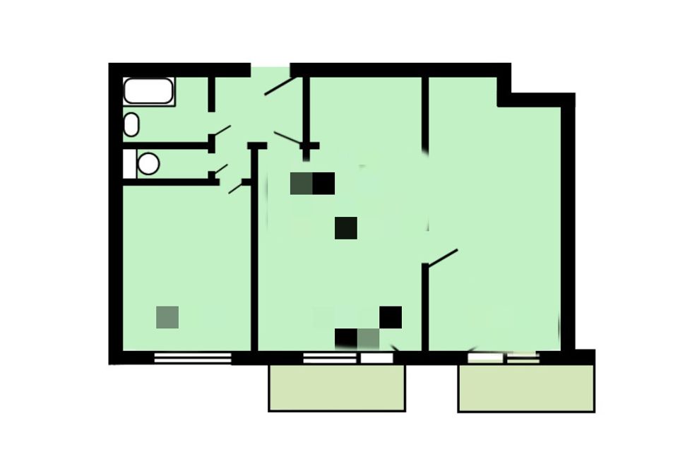 Продаётся 2-комнатная квартира, 52 м²