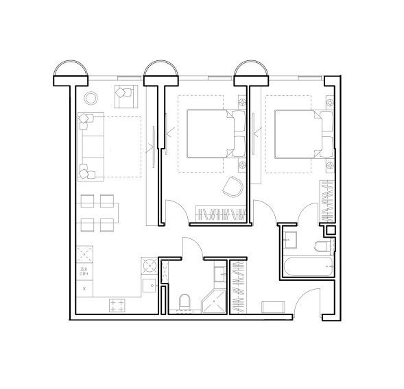 Продаётся 2-комнатная квартира, 70.3 м²