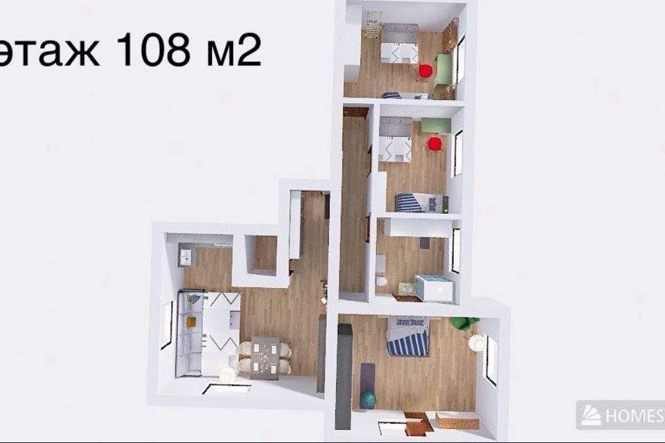 Продаётся 3-комнатная квартира, 107.3 м²