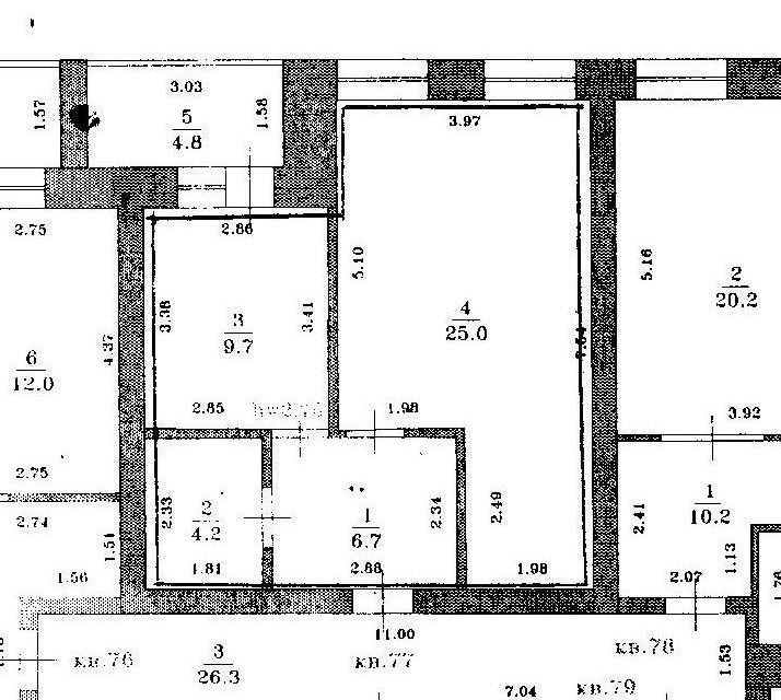 Продаётся 1-комнатная квартира, 45.6 м²