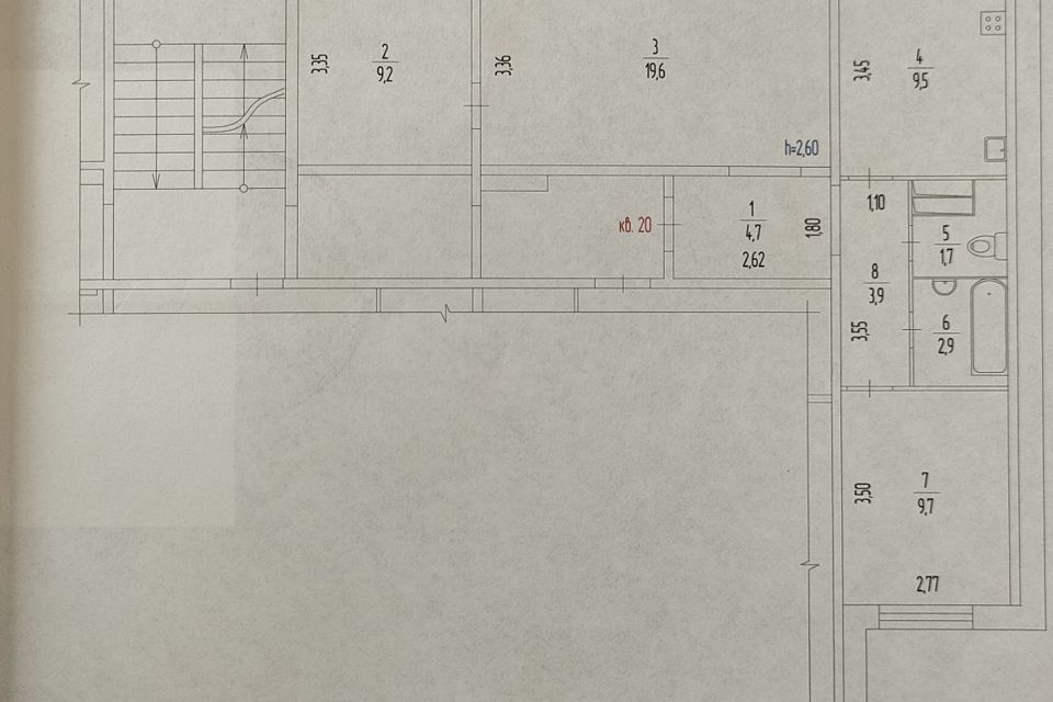 Продаётся 3-комнатная квартира, 61.2 м²
