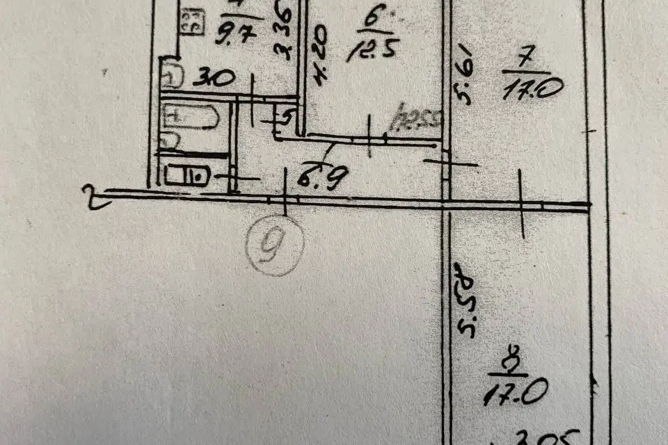 Продаётся 3-комнатная квартира, 70.1 м²