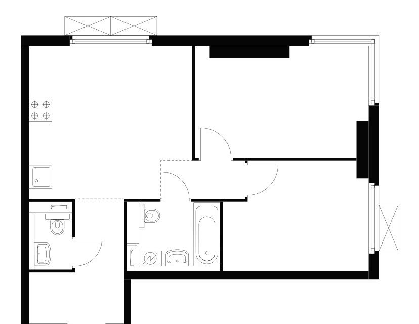 Продаётся 2-комнатная квартира, 51.7 м²