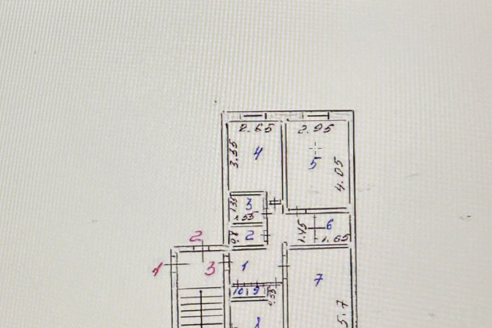 Продаётся 3-комнатная квартира, 62.4 м²
