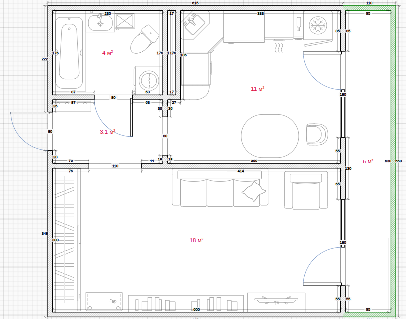 Продаётся 1-комнатная квартира, 35.9 м²
