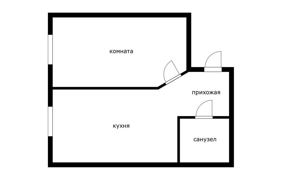 Продаётся 1-комнатная квартира, 37.6 м²