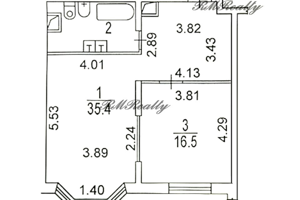 Продаётся 2-комнатная квартира, 61.1 м²