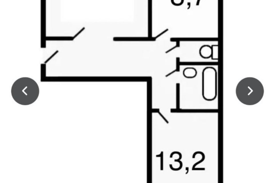 Продаётся 2-комнатная квартира, 52.2 м²