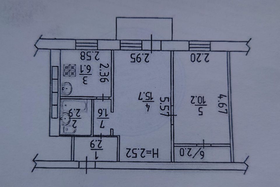 Продаётся 2-комнатная квартира, 44 м²