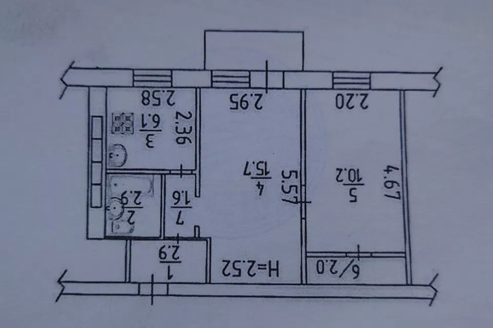 Продаётся 2-комнатная квартира, 44 м²