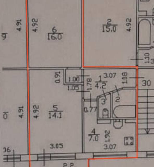 Продаётся 2-комнатная квартира, 44.4 м²