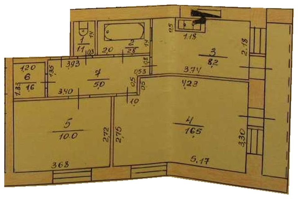 Продаётся 2-комнатная квартира, 44.3 м²