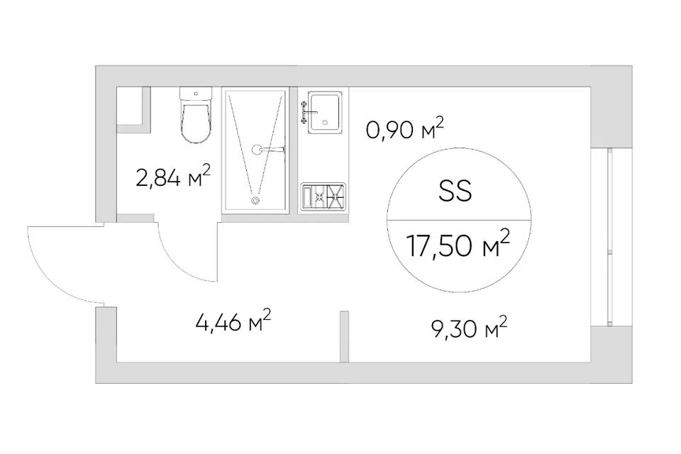 Продаётся студия, 17.5 м²