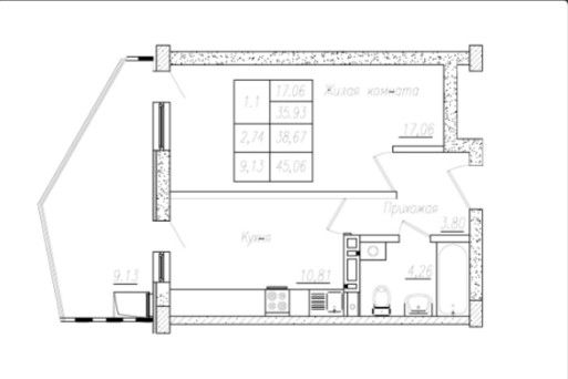 Продаётся 1-комнатная квартира, 40 м²