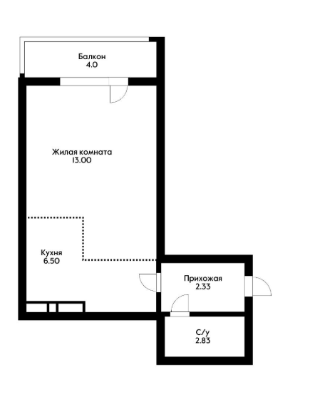 Продаётся студия, 24 м²