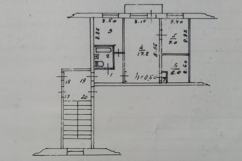 Продаётся 2-комнатная квартира, 45.3 м²