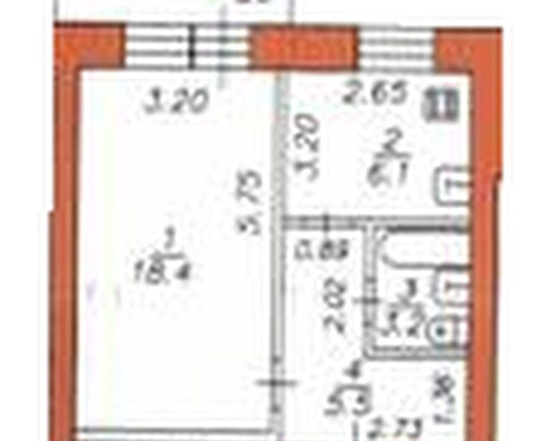 Продаётся 1-комнатная квартира, 33.2 м²