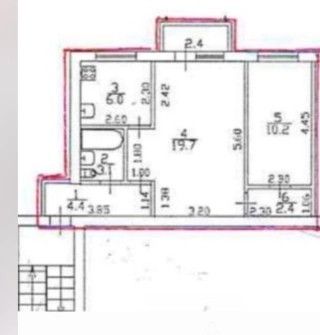 Продаётся 2-комнатная квартира, 45.8 м²
