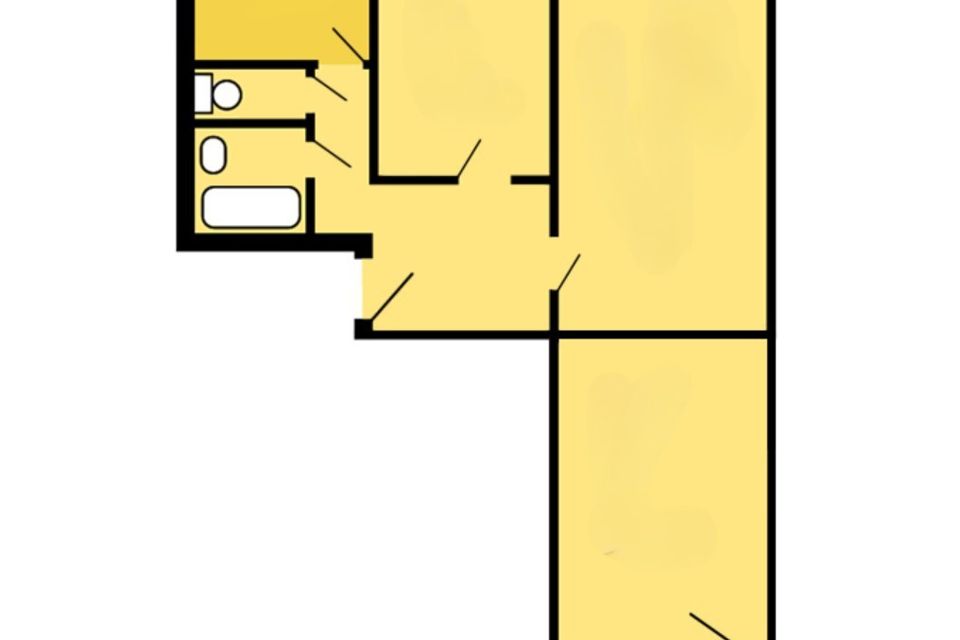 Продаётся 3-комнатная квартира, 58.9 м²