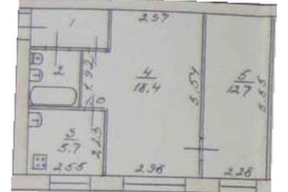 Продаётся 2-комнатная квартира, 43.3 м²