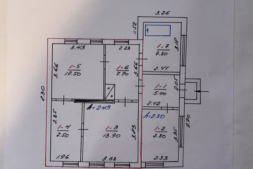 Продаётся 1-этажный дом, 62.2 м²