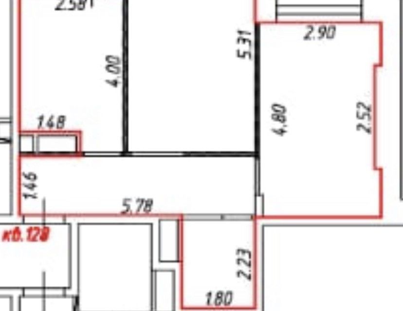 Продаётся 2-комнатная квартира, 52.2 м²