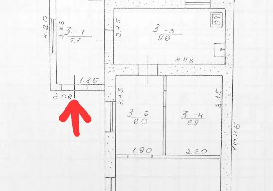 Продаётся 1-этажный дом, 60 м²