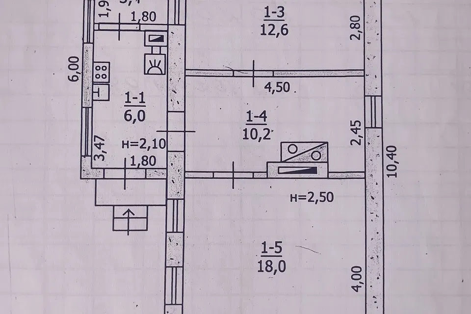Продаётся 1-этажный дом, 50.2 м²