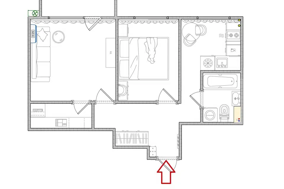 Продаётся 2-комнатная квартира, 38.4 м²