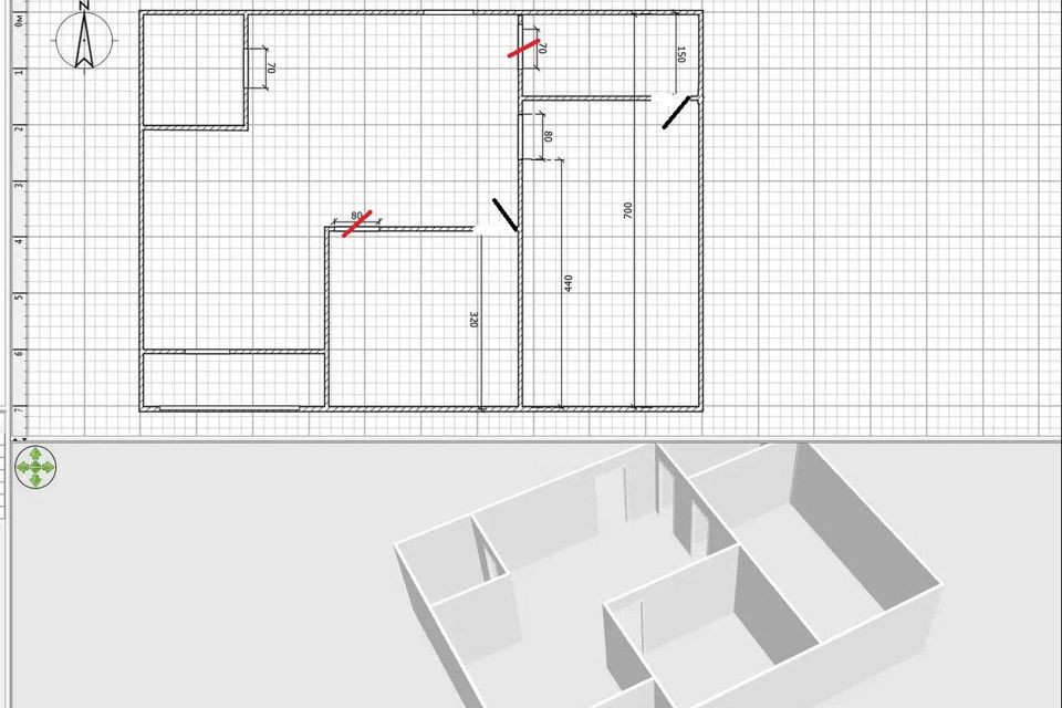 Продаётся 2-комнатная квартира, 63.6 м²