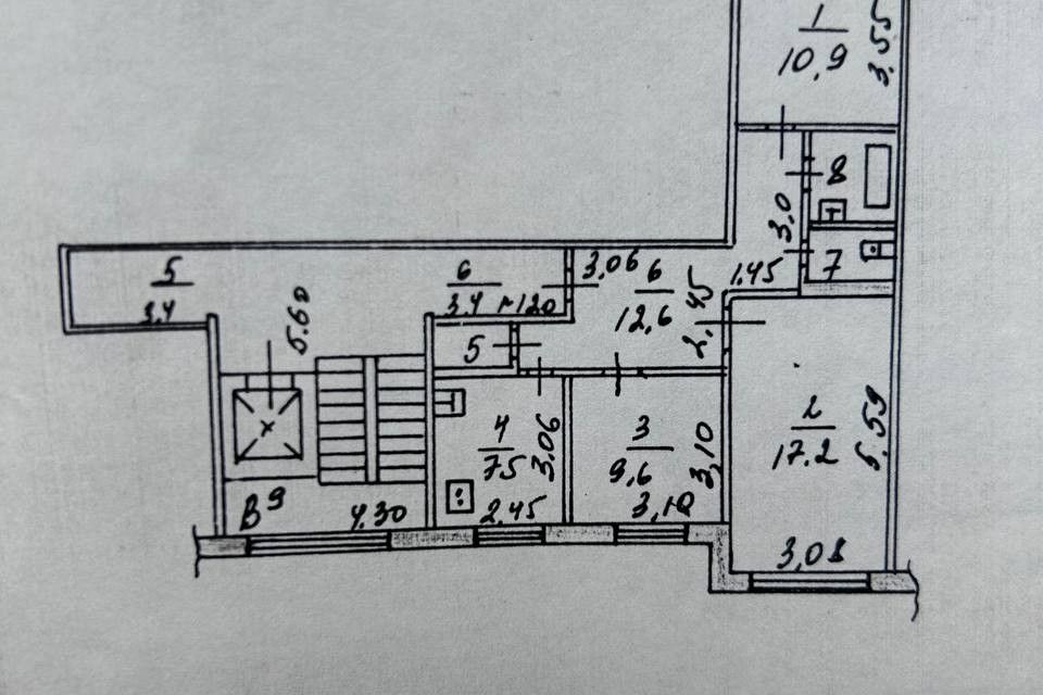 Продаётся 3-комнатная квартира, 66.4 м²