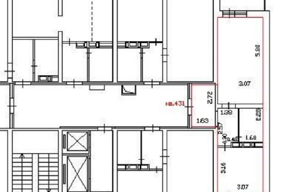 Продаётся 1-комнатная квартира, 38.9 м²