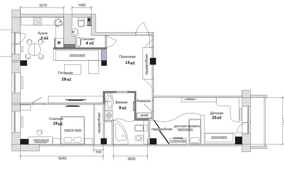Продаётся 3-комнатная квартира, 107 м²