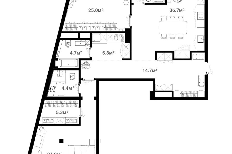 Продаётся 3-комнатная квартира, 149.4 м²