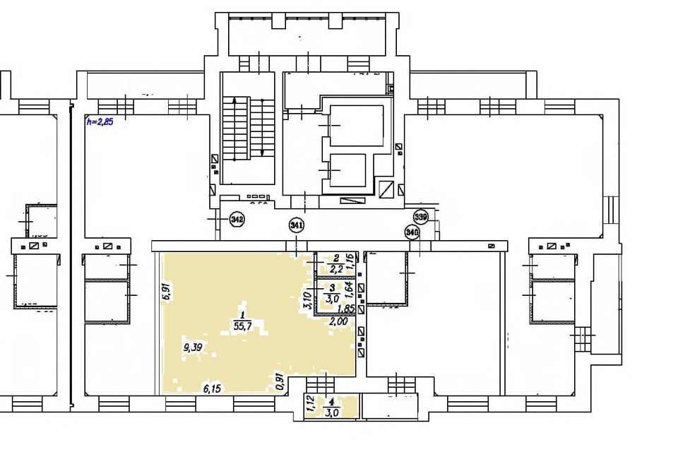 Продаётся 2-комнатная квартира, 60.9 м²