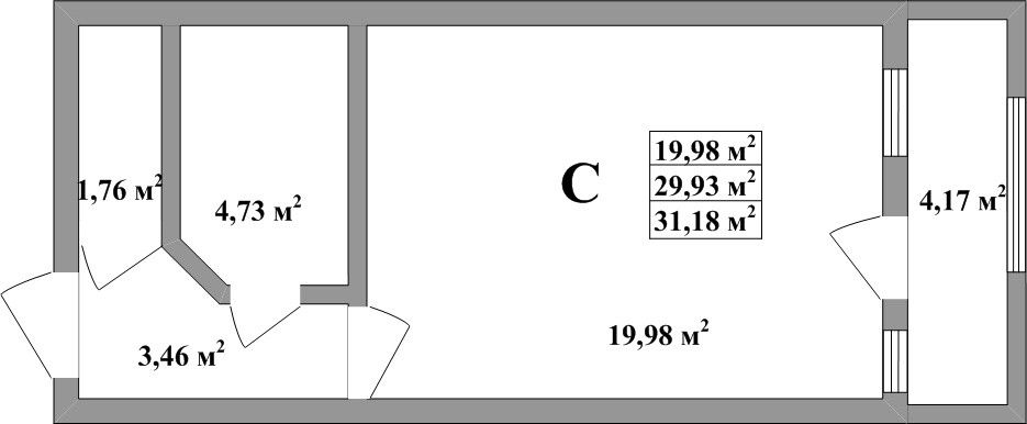 Продаётся студия, 31.2 м²