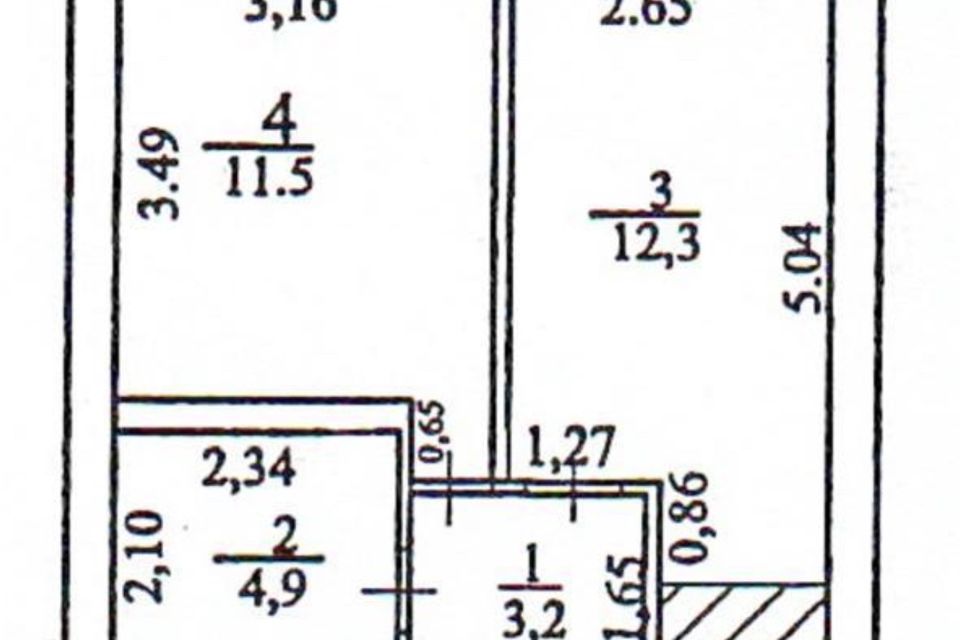 Продаётся 1-комнатная квартира, 31.9 м²