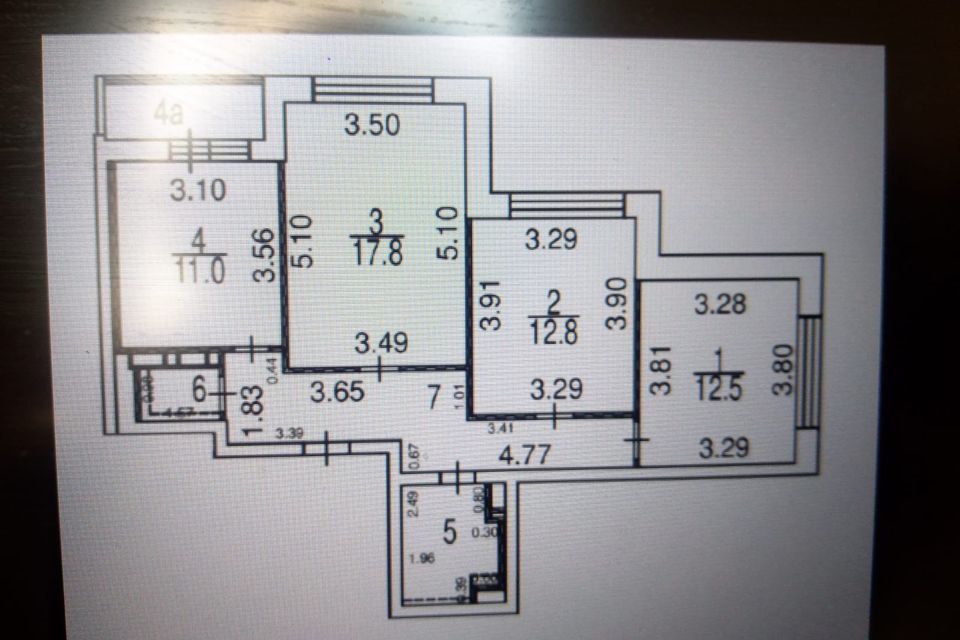 Продаётся 3-комнатная квартира, 71.2 м²