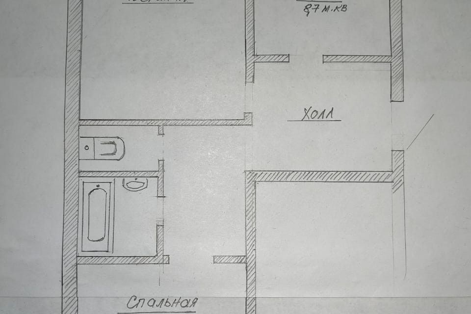 Продаётся 2-комнатная квартира, 52.9 м²