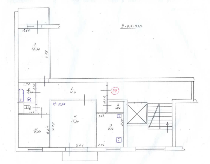 Продаётся 3-комнатная квартира, 65.7 м²