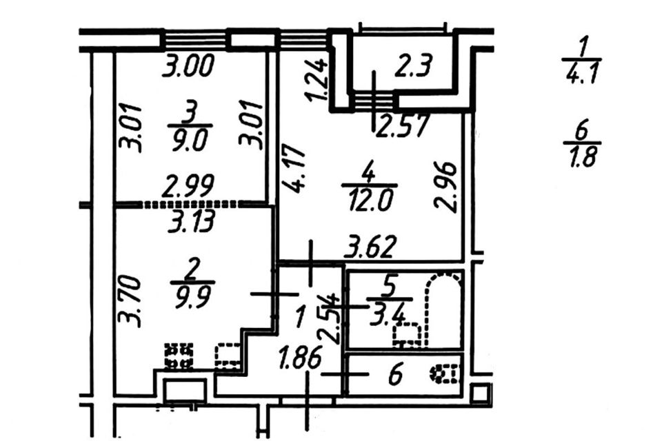 Продаётся 2-комнатная квартира, 40.2 м²