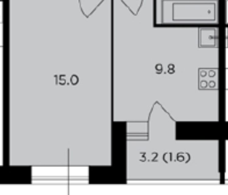 Продаётся 1-комнатная квартира, 34.5 м²
