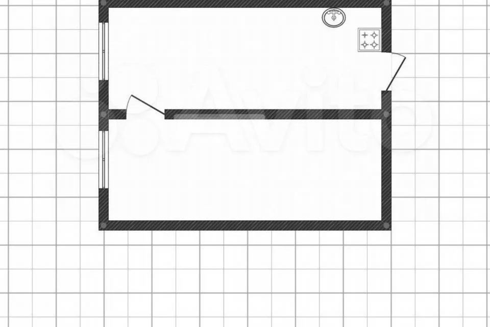 Продаётся 2-комнатная квартира, 26 м²