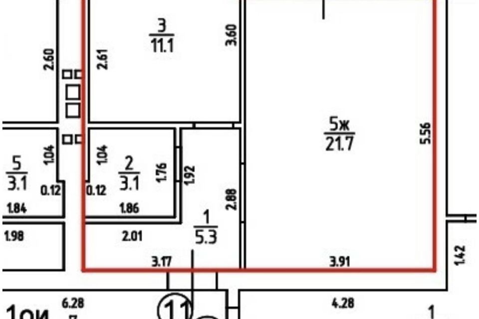 Продаётся 1-комнатная квартира, 41.2 м²