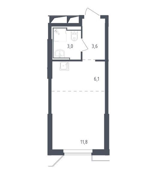 Продаётся студия, 24.6 м²